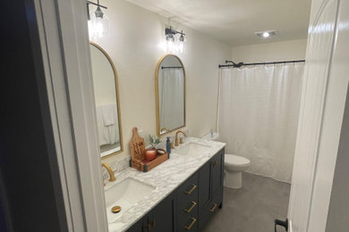 Example of a trendy bathroom design in Seattle