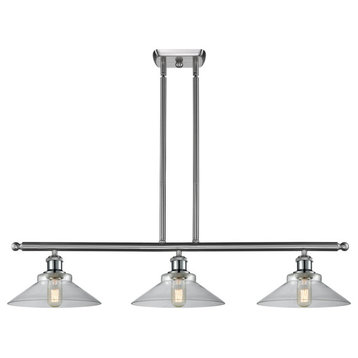 Innovations Disc 3-Light Dimmable LED Island Light, Brushed Satin Nickel