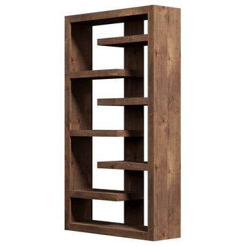 Legends Home Sausalito 72 inch high 6-shelf Bookcase, Whiskey Finish