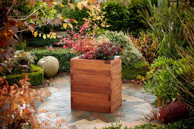 British, handmade wooden planters and plant troughs