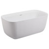 Elegant Decor Calum 59" Plastic Soaking Bathtub in Glossy White