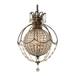 3 Light Chandelier by Feiss Bellini with Oxidized Bronze/British Bronze finish - Lighting