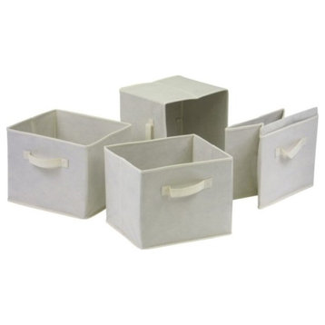Ergode Capri Set of 4 Foldable Beige Fabric Baskets