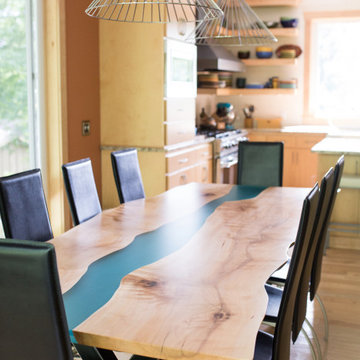 Live Edge Epoxy River Table - Maple