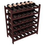 Wine Racks America - 36-Bottle Stackable Wine Rack, Premium Redwood, Walnut Stain - This newly designed rack is perfect for storing 36 wine bottles while keeping the bottle necks concealed and safe from damage. The quintessential DIY wine rack kit. Your satisfaction is guaranteed.