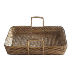 Rattan Rectangular Tray - Large - New - Serving Trays