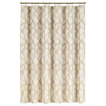 Five Queens Court Helene Shower Curtain, Ivory