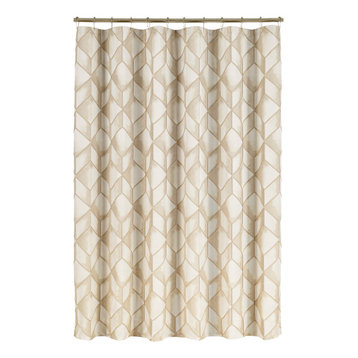 Five Queens Court Helene Shower Curtain, Ivory