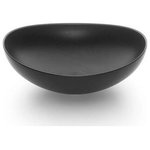 Bathco - Begursa matte black Cast Iron bathroom vessel sink. - With its gently curved, organic shape, this vessel sink combines distinctive style with the extreme durability, strength cast iron.