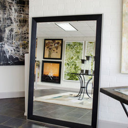 44x64 black silver floor mirror - Floor Mirrors