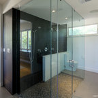 Luxury Makeover to small shower alcove - Contemporary - Bathroom