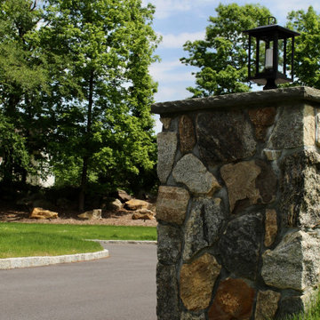 Asphalt Driveway + Retaining Wall + Stone Walkway & Steps