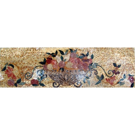 Mosaic Kitchen Backsplash, Easterly, 55"x185"