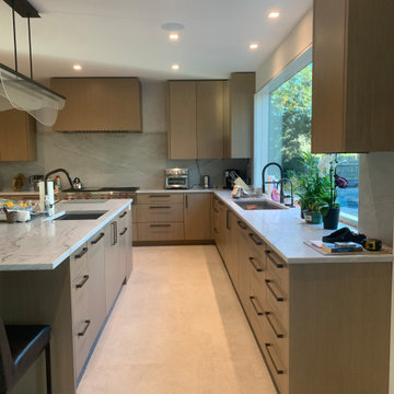 Stained White Oak Kitchen