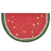 Liora Manne Frontporch Watermelon Slice Indoor/Outdoor Rug, Red, 20"x30.5" Round