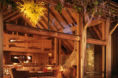 Living room - craftsman living room idea in Seattle