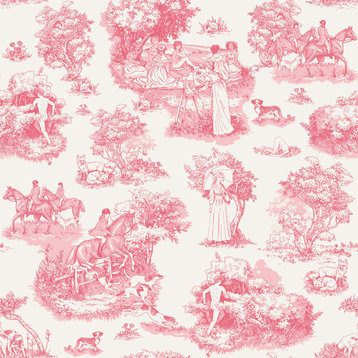 Pink The Chase Peel  Stick Wallpaper Bolt