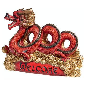 Asian Dragon Welcome Statue