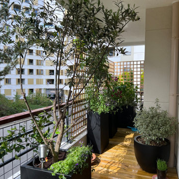 Un balcon champêtre à Paris