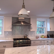 White Cabinets/White Marble