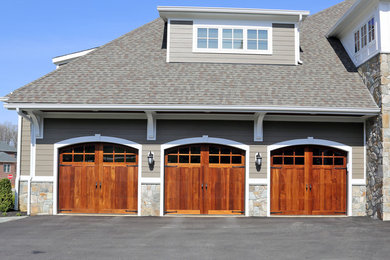Example of a large beach style attached three-car carport design in DC Metro