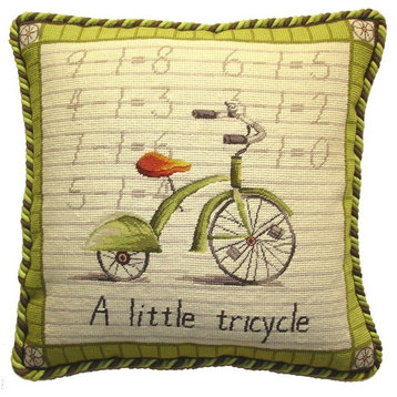 Tricycle Petit Point Pillow