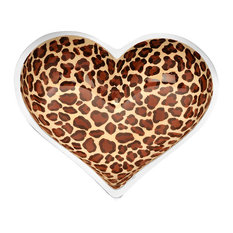 Wild Heart Bowl With Heart Spoon, Leopard