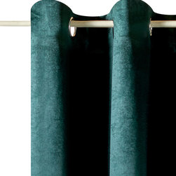 Rideau GRAZIA coloris vert &eacute;meraude - Curtains