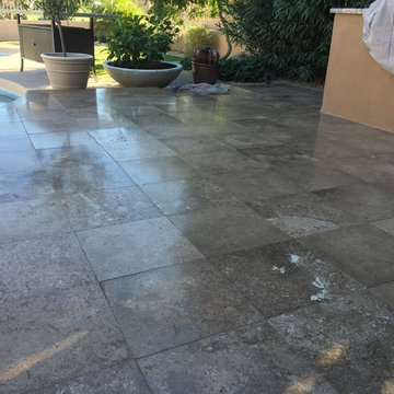 Outdoor Travertine Patio