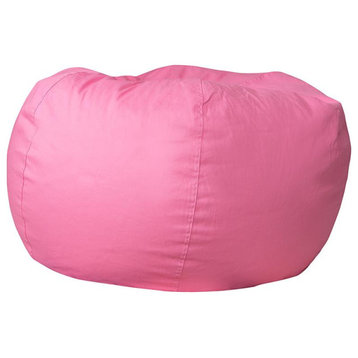 Flash Furniture Oversized Solid Light Pink Bean Bag Chair