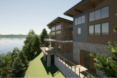 Inspiration for a modern home design remodel in Seattle