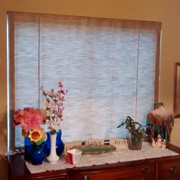 Upgrade Faux Wood Blinds to Roman Shades