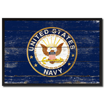 US Navy Seal Military Flag Canvas Print, 19"x28"