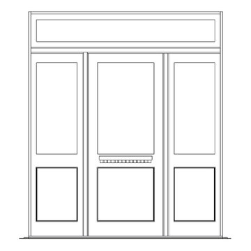 Black and White Entry Door