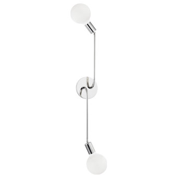 Mitzi H774102-PN Blakely 2 Light Wall Sconce in Polished Nickel