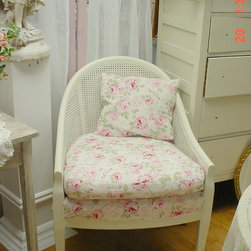 Painted Upholstered Caneback Chair - Products