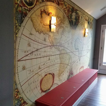 Islip...Map wall over looking music room...extra seating for concerts