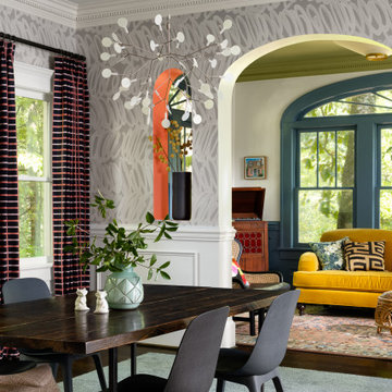 A Moody Historical Home with Pops of Neon in Atlanta