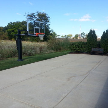 Anthony P's Pro Dunk Silver Basketball System on a 60x30 in Wilmington, NC