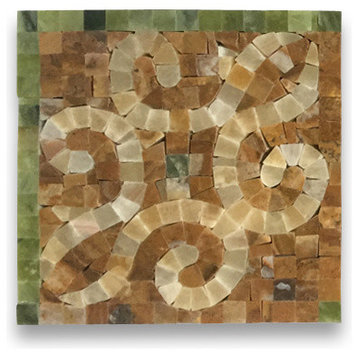 Marble Mosaic Border Decorative Tile Everlasting Onyx Resin 5.5x5.5, 1 piece