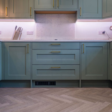 Green Shaker Kitchen in Winshill
