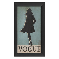 The Artwork Factory - Vogue Silhouette Print, Small - Prints And Posters