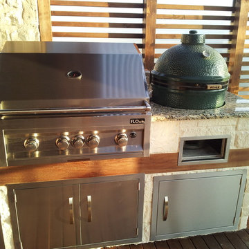 Austin, Texas Limestone and Ipe' FLO Grills