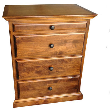 Traditional 3-Drawer Nightstand With Pullout Tray