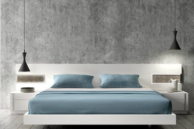 Amora Platform Bed in White by JM Furniture