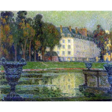 Henri Le Sidaner Neptune Fountain at twilight, 20"x25" Wall Decal