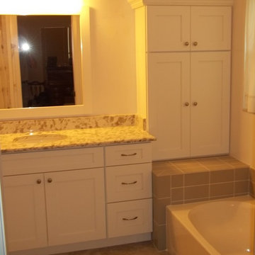 White and grey bath