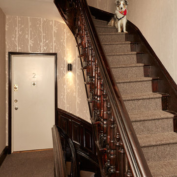 Brooklyn Brownstone Building Common Space – Interior Design Staircase