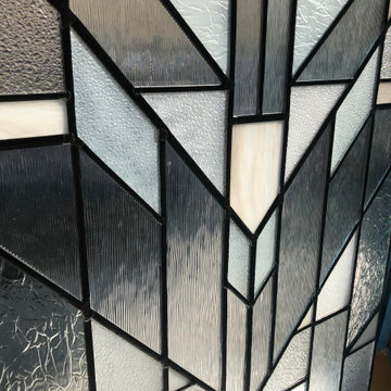 création vitrail Art déco - cloison lumineuse