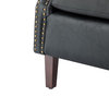 Jose Vegan Leather Armchair, Black